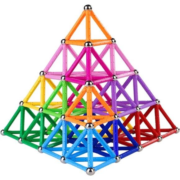 206Pcs 2.28" Magnetic Building Sticks Blocks Toys, Magnet Educational Toys - Picture 5 of 6